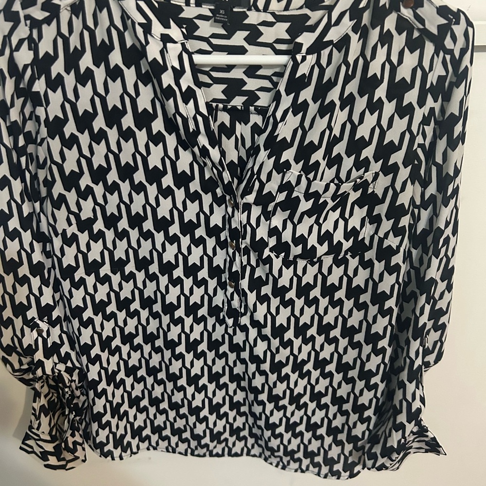The Limited Black and White Blouse